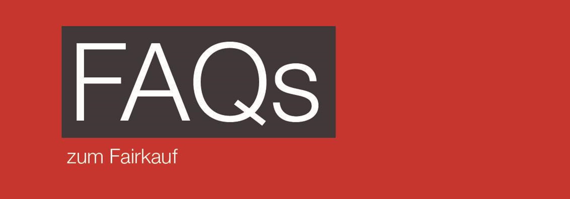 Schriftzug mit FAQ vor rotem Hintergrund